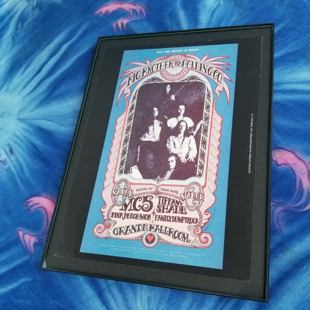 Janis Joplin Big Brother and the Holding Company Band Grande Ballroom Wall Decor